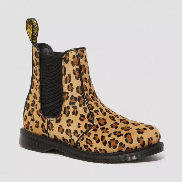 NWOT Dr. Martens Flora Hair On Leopard Chelsea Boots women 6 - Picture 1 of 10